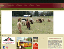 Tablet Screenshot of cascaderosealpacas.com